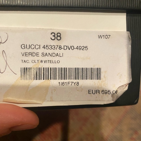 🎁 BLACK FRIDAY SALE 🎁Authentic Gucci Blue Floral Block Heel - Picture 9 of 11